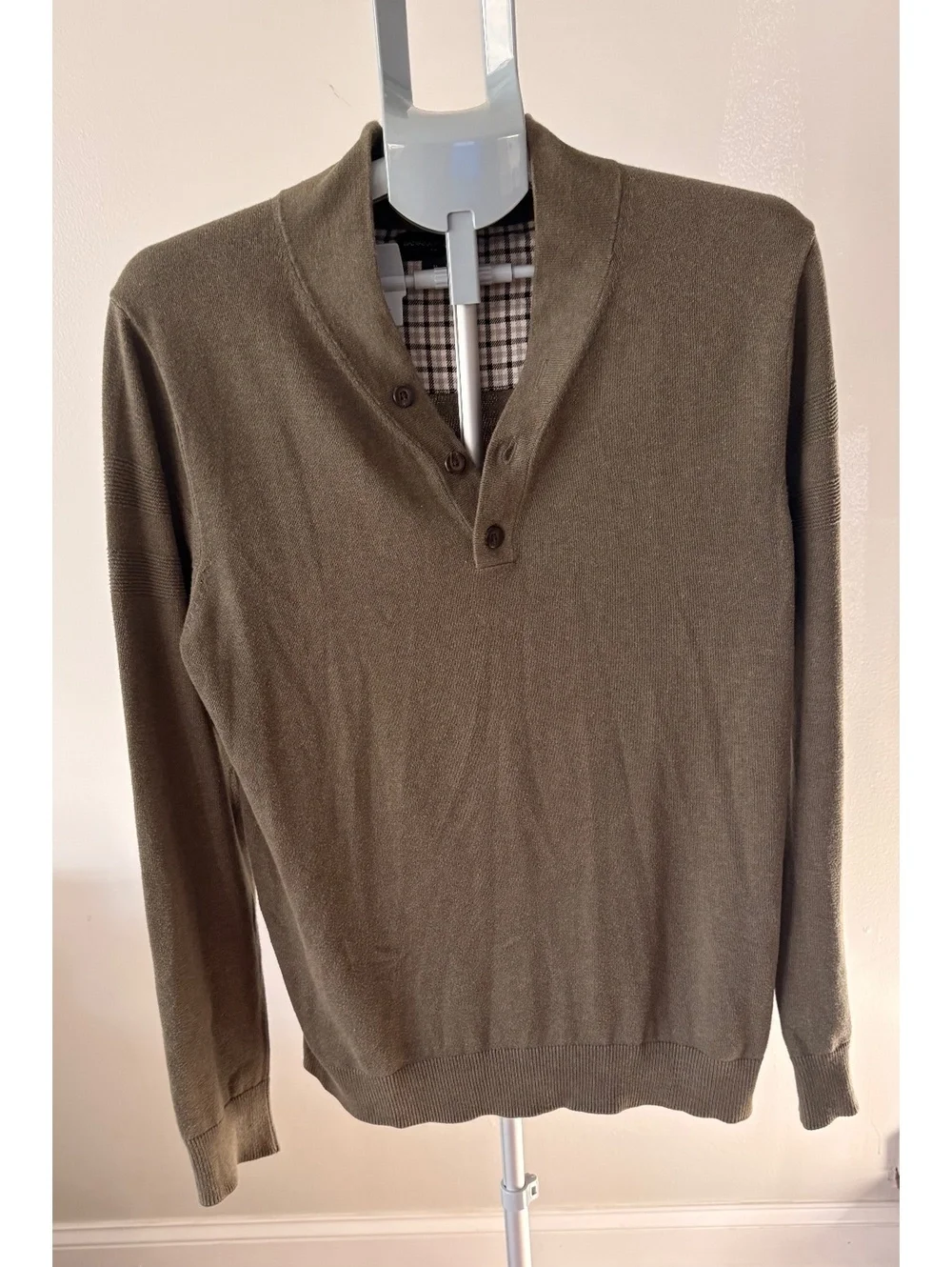Banana Republic Men's Olive Green Pullover Sweater Medium